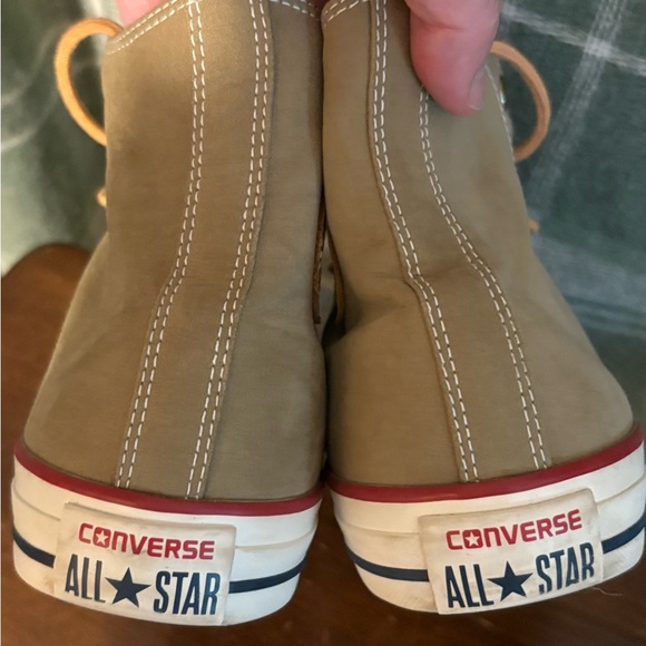 Converse khaki peached canvas all star high tops men’s 9.5 - Picture 5 of 8